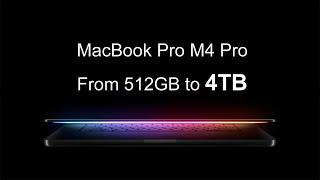 Macbook Pro M4 Pro upgrade storage ssd capacity from 512GB to 4TB