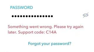 snapchat support Code C14A error fix |