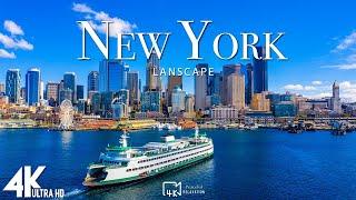 FLYING OVER NEW YORK (4K Video UHD) - Relaxing Music With Stunning Beautiful Nature Film on TV