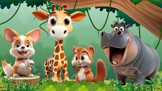 Funniest Animal Sounds In Nature: Giraffe, Rabbit, Hippo, Lemming, Osprey - ANIMAL (BGM)