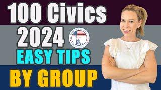 2024 U.S. Citizenship Official USCIS 100 Civics Questions 2008 version BY GROUP