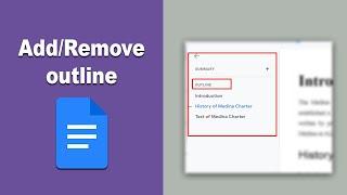 how to add or remove document outline in google docs