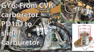 From CVK  carburetor PD18J to PZ19  slide Carburetor