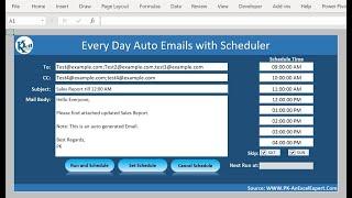 Hourly Report Auto Email with Scheduler || Schedule Task using Excel VBA