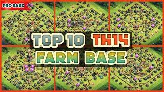 TOP 10 NEW TH14 FARM BASE WITH LINK || TH 14 FARMING BASE ANTI 3 STAR || TH14 NEW BASE AFTER UPDATE