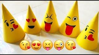 How To Make Birthday Cap / Emoji Birthday Theme / Paper Craft / Birthday decoration ideas