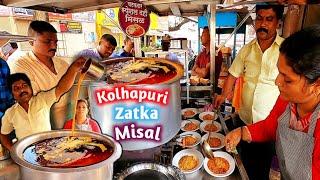 Famous Misal Pav of Maharashtra | Kolhapuri Zatka wali Sasti और चटकदार स्पेशल दही मिसळपाव Rs.35 Only