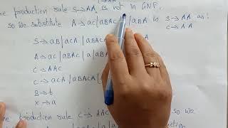 converting CFG to GNF example-1 | TOC | Lec-73 | Bhanu Priya