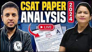 Complete UPSC CSAT 2024 Paper Analysis & Answer Key | UPSC Prelims 2024 | CSAT Paper | PWOnlyIAS