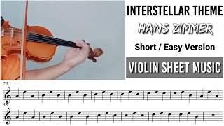 Free Sheet || Interstellar - Hans Zimmer || Violin Sheet Music