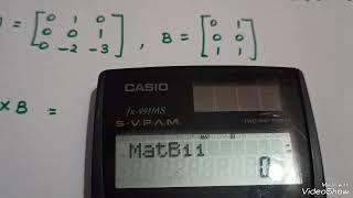 Matrix Multiplication using fx_991MS Calculator