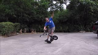 Old school bmx flatland trick Lawnmower on GT Zoot Scoot 12"  scooter