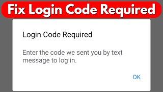 Fix login code required facebook problem solved | two factor authentication code