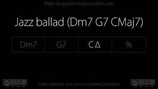 Jazz ballad (Dm7 G7 CMaj7) : Backing track