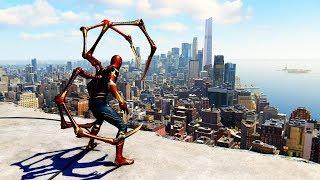 Spider-Man PS4 - Iron Spider Suit Combat & Free Roam Gameplay