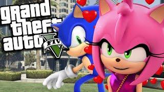 SONIC THE HEDGEHOG marries AMY ROSE MOD (GTA 5 PC Mods Gameplay)