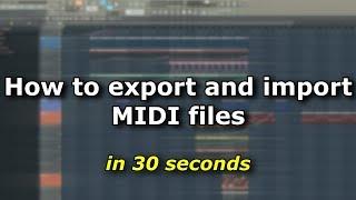 How to Export/Import MIDI files (FL Studio)