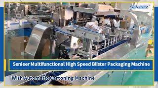 Senieer Multifunctional High Speed Blister Packaging Machine With Automatic Cartoning Machine