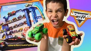 Kids Unboxing Fun with MonsterJam Play Garage #kidsfun #madeforkids #hotwheels #cooltoys