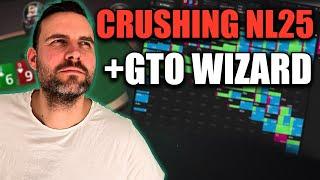 Crushing NL25: How to Exploit Opponent + GTO Wizard Review!