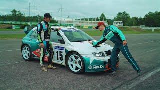 Oliver & Petter Solberg drive Škoda Fabia WRC