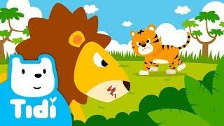 The King of Animals | Lion vs Tiger | Sing Along with Tidi Songs for ChildrenTidiKids