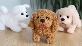 Robot Dog Electronic Dog Plush Puppy Jump Wag Tail Leash Teddy Toys
