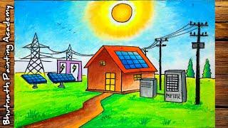 solar electricity drawing special for energy conservation day