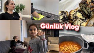 HASTALANDI ACİLE GİTTİLER⁉️YEMEKLER HAZIRYİNE KEK GÜNÜOCAĞI PARLATTIMKİMSEDE KALMIYORLARVlog