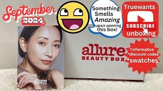 Allure Beauty Box September 2024 Unboxing & Swatches & Discount Codes #allurebeautybox