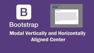 Bootstrap Modal Center Align Vertically and Horizontally Working