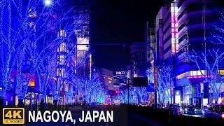 Night Walking Tour In Sakae, Nagoya JAPAN 4K ASMR