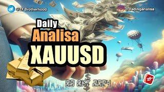 Analisa Teknikal XAUUSD hari ini‼️Daily Forecast, tgl 09 Okt 2024