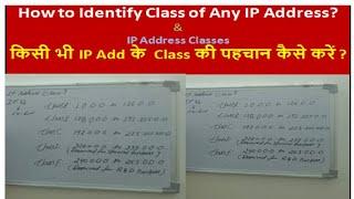 Identify the Class of IP address in Network. How to Find IP Address Class with Example