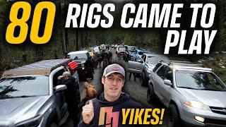 Biggest Group Run Ever! 80 Rigs joined us on a Snow Run! 