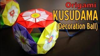 Origami - How to make a KUSUDAMA (Decoration BALL)