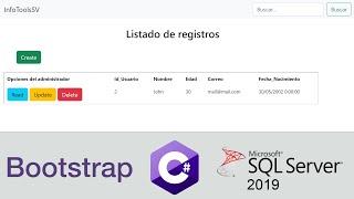 ASP.NET C || CRUD básico con una página maestra y WebForms en .Net Framework (Bootstrap CSS) [2022]