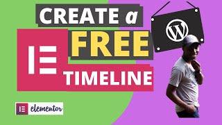 WordPress elementor timeline free |How to create Custom timeline with elementor for free.