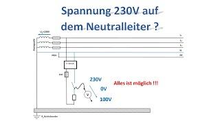 Spannungen auf dem Neutralleiter 230V ... 115V ... 0V / Überraschungen bei fehlerhaften Stromkreisen