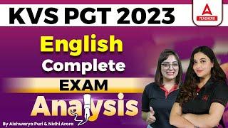 KVS PGT ENGLISH | KVS PGT ENGLISH PAPER 2023 | KVS PGT ENGLISH REVIEW 2023