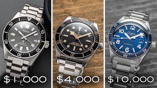 Why Pay More For A Dive Watch? Comparing $1,000, $4,000, and $10,000 Dive Watches - What Do You Get?
