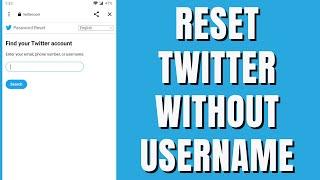 How To Reset Twitter Password Without Username