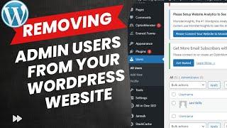 How To Delete Your Own Admin User from WordPress website | WordPress user | Remove WordPress User