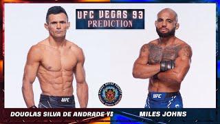 Douglas Silva de Andrade vs Miles Johns Prediction | #UFCVegas93 | Bloody Water Podcast