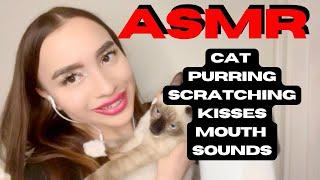 ASMR | WITH MY CAT, PURRING, SCRATCHING, KISSES, MOUTH SOUNDS, CAT PURRING ️