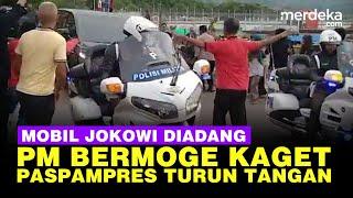 Detik-Detik Mobil Jokowi Diadang Bikin PM Bermoge Kaget, Paspampres Turun Tangan