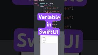 Variables in SwiftUI