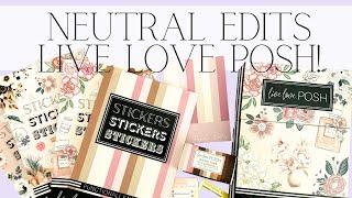 New Neutral Edits Release From Live Love Posh | Sticker Books, Washi Flip Through