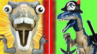 Lego Jurassic World Stop Motion | T-REX Vs. ALLOSAURUS | Dinosaur Competition | Reptibian Bricks