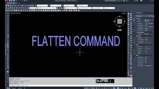 AutoCAD , Map 3D and Civil 3D  - FLATTEN Command